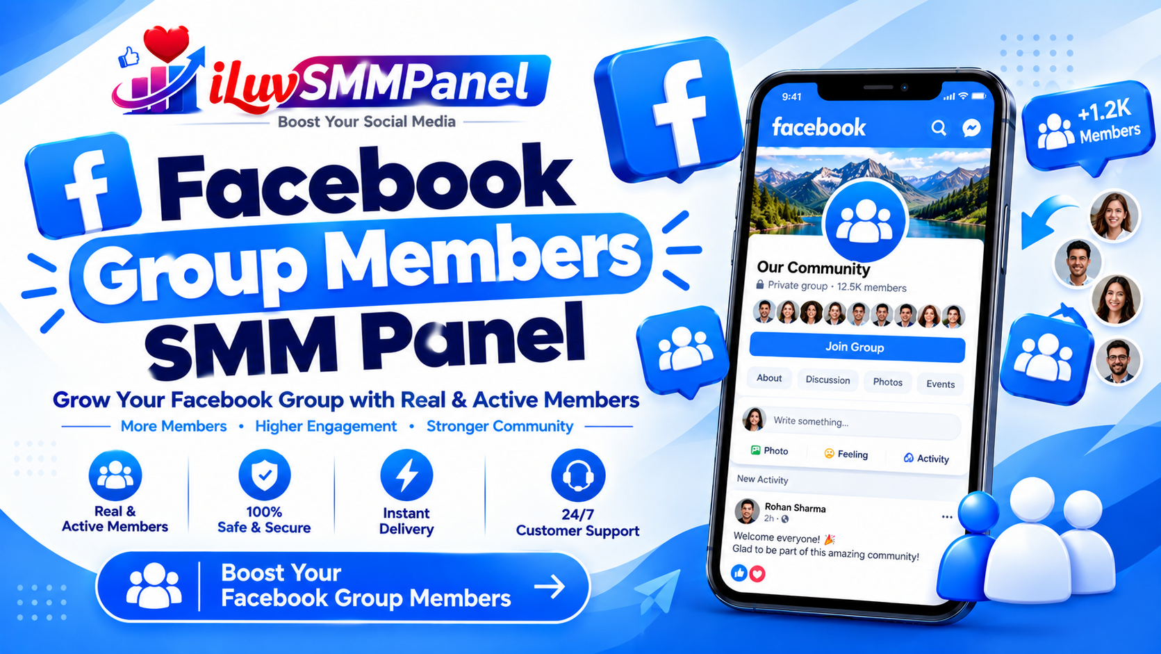 Facebook Group Members SMM Panel